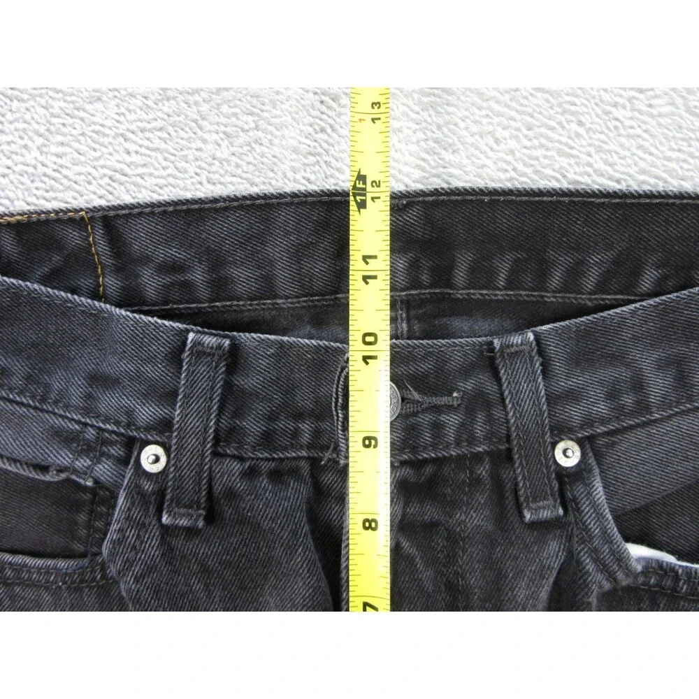 Levis 505 Jeans Mens 32x29 (Tag 34x32) Straight Leg Black Fly Zipper
